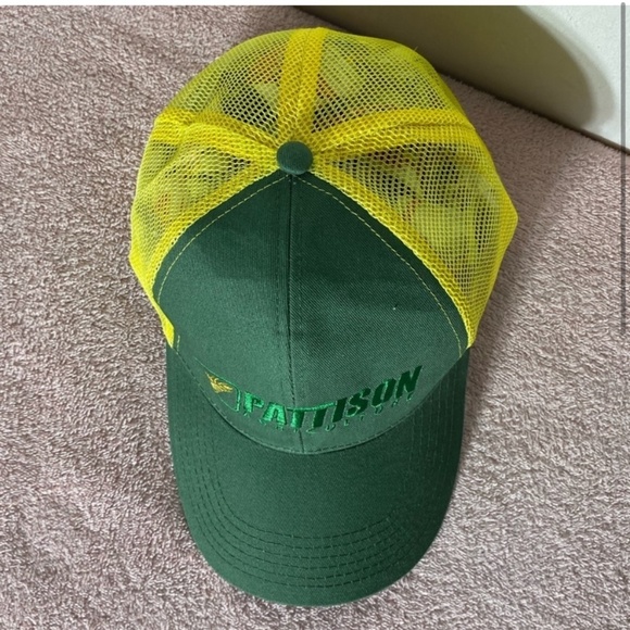 5/$25 Yellow Green Pattinson Agriculture Mesh Back Snap Back Hat - Picture 3 of 11